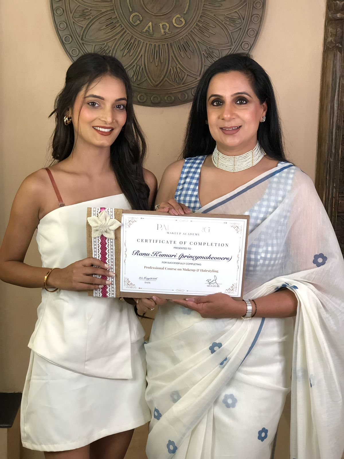 Makeup artist with academy mentor and completion certificate